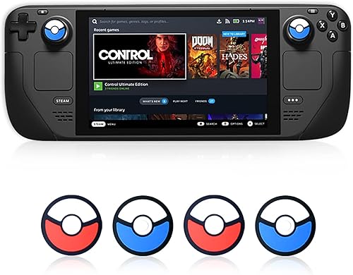 Juego de agarre para pulgares compatible con consola de vapor para terraza tapas analógicas de silicona para controladores de plataforma de vapor