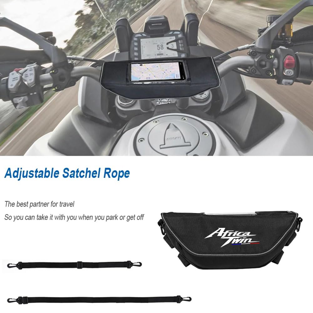 Generico Borsa porta attrezzi per moto per CRF1100L crf1100l africa twin 2024 Borsa da manubrio per moto Borsa da viaggio impermeabile per navigazione