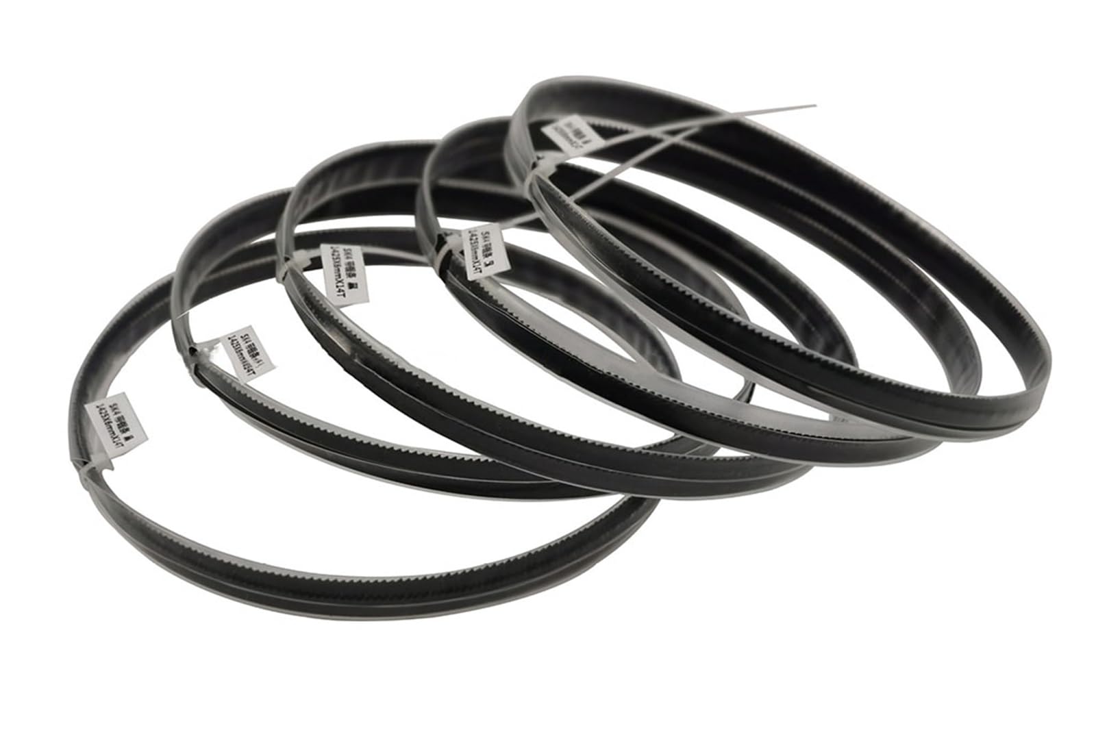 3 pcs Banda negra cuchilla de sierra 1400 1425 1575 1790 2240 Banda Sierra Accesorios de la máquina Banda Cortero curvado de la sierra Curvado Metal suave(1575x12.7x14T)