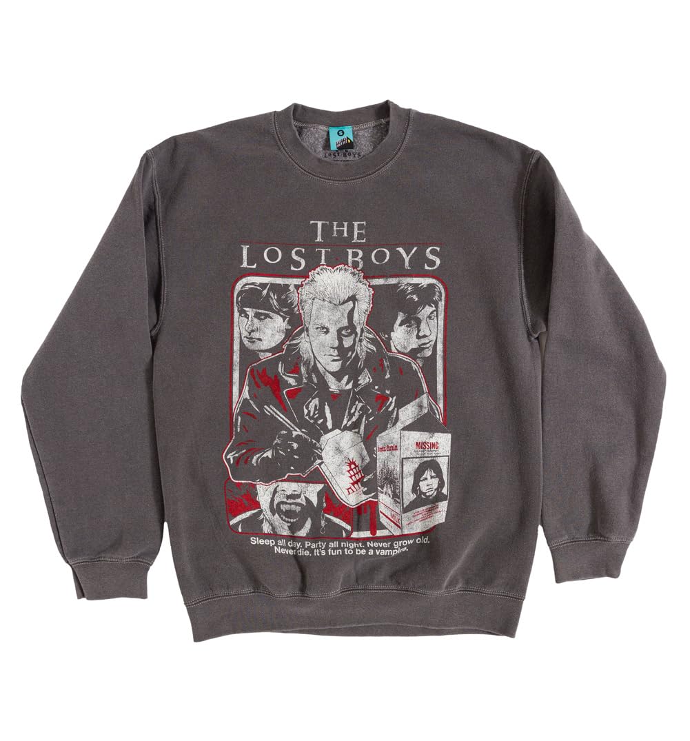 TruffleShuffle The Lost Boys Sleep All Day Vintage Wash Charcoal Sweater