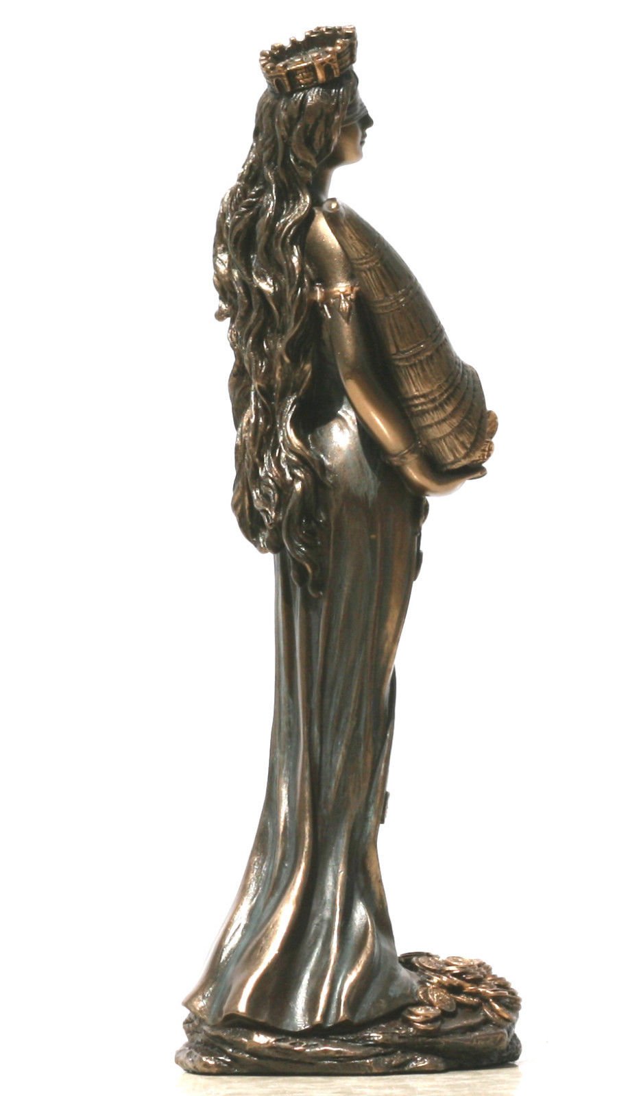 GreekArtShop Veronese Statue Goddess Fortune Tyche Luck Fortuna Sculpture Figurine 7.28" Bronze product thumbnail 7