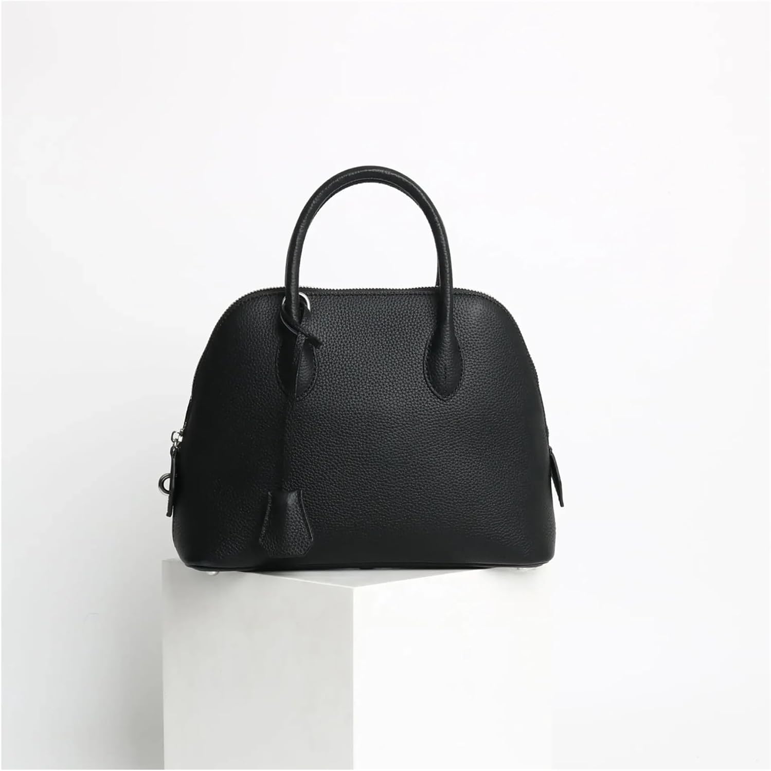 Bolide Bowling Bag Top Layer Crossbody Shell Lock Included Vintage Style Single Shoulder With Phone Pocket