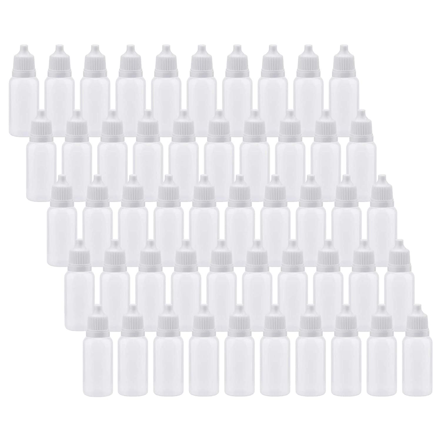 Produktbild von Salmophfeel 50 Stück Tropfflaschen 5ml - Leere Kunststoff-Flüssigkeitsbehälter