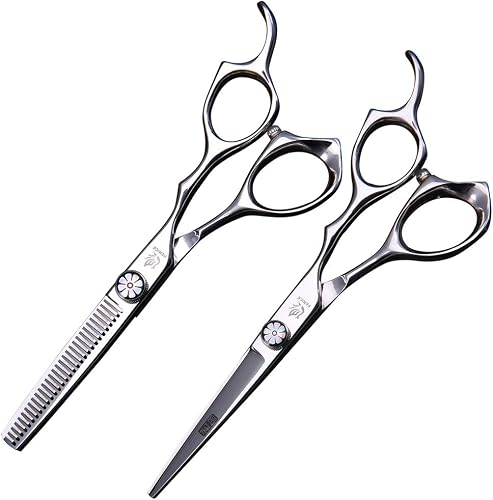 Professional Hair Cutting Thinning Shear- 8 in 1 Hairdressing Scissors Set - Barber Hair Cutting Scissors/Shears(5.5 inch)