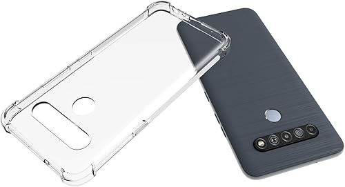 Miniatura 3 de Funda para LG Q61 Caso/K61 Clear TPU Cuatro Esquinas Funda Protectora Transparente Suave Funda