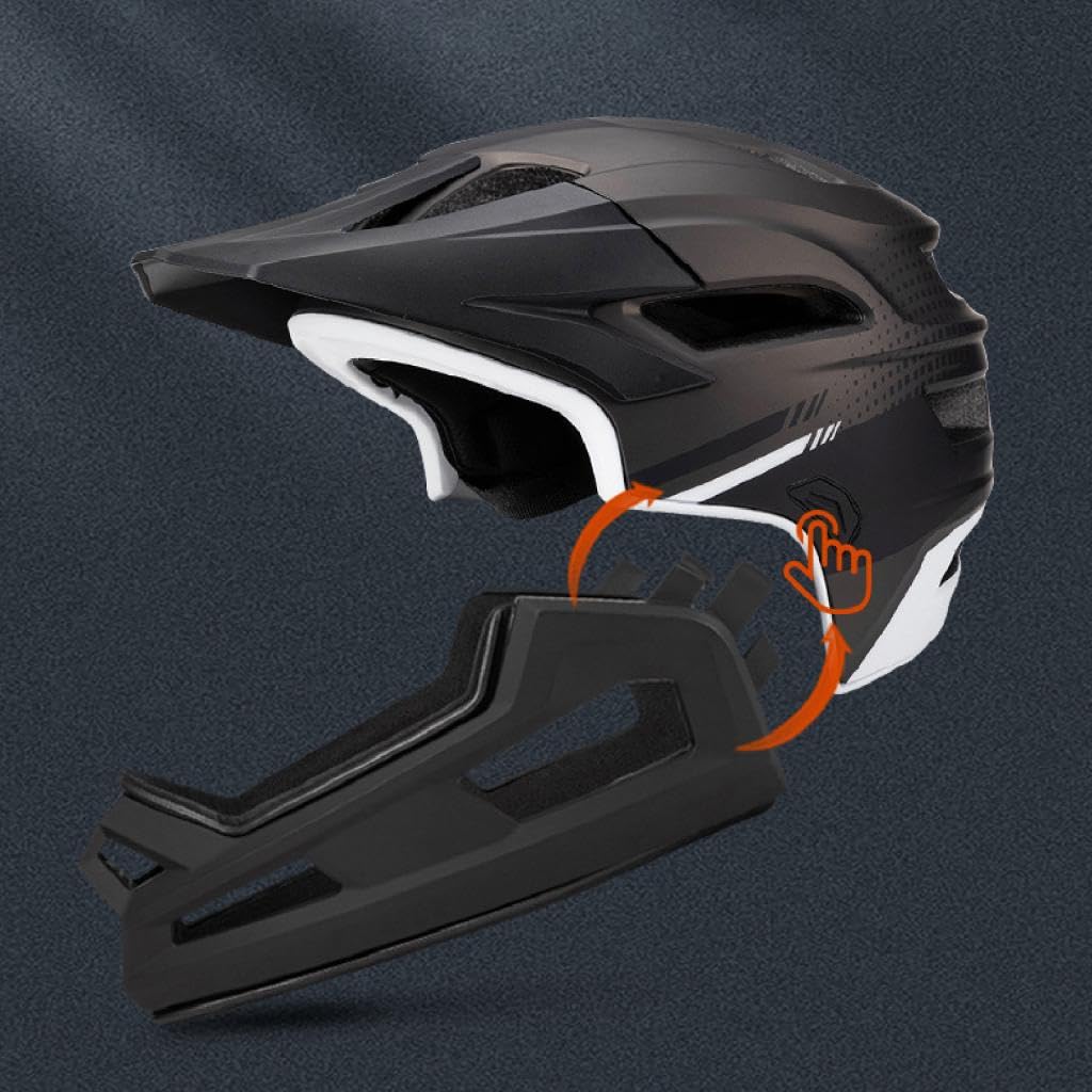 predolo Caschi a 360° da Ciclismo, Casco Integrale da Bici con Mentoniera Staccabile, 56 Cm-62 Cm Circonferenza della Testa Regolabile, Casco da Bicicletta per Pattinaggio E Ciclismo