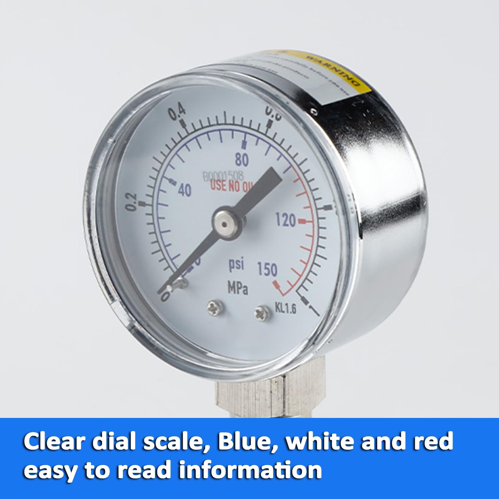 Regulador de gas, regulador de línea de dos etapas, presión de entrada 2,5 MPa, manómetro de 1,6 KL, interfaz de cilindro G5/8, rosca interna NPT1/4, adecuado para hidrógeno y oxígeno