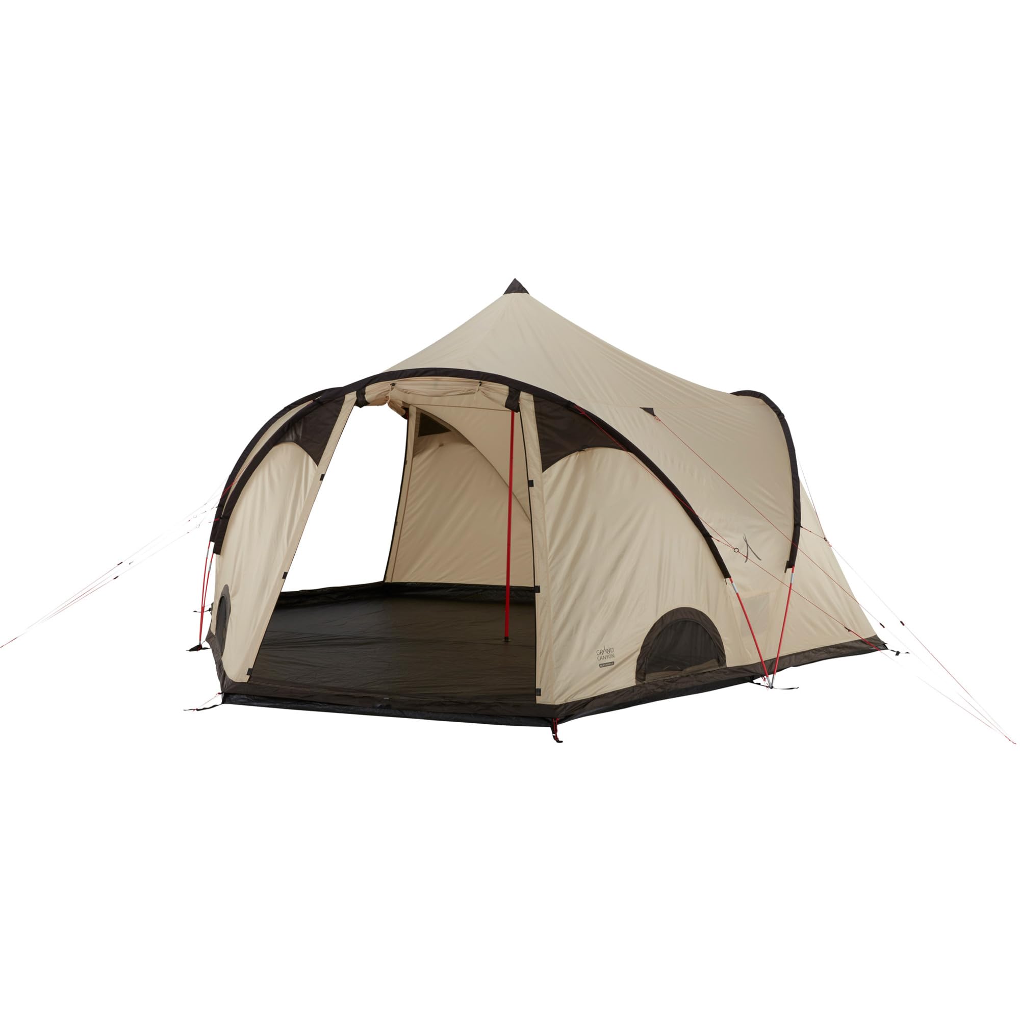 Grand Canyon BLACK KNOB 10 - Tipi style group tent for 10 people | Family Tent, Group Tent, Pyramid Tent, Tepee Tent | Mojave Desert (beige)