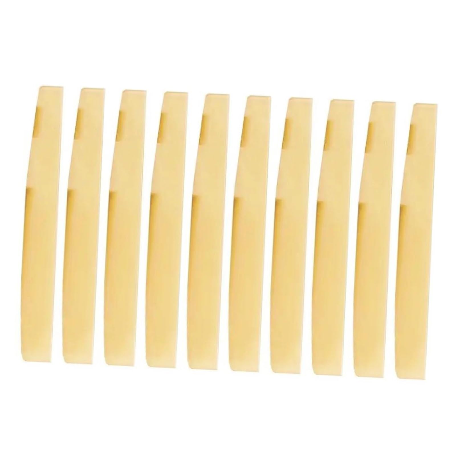 Professionale Dado Chitarra Ponte Da Liutaio Compensato Con Sella In Osso Per Chitarra 10 Pezzi 72 Mm