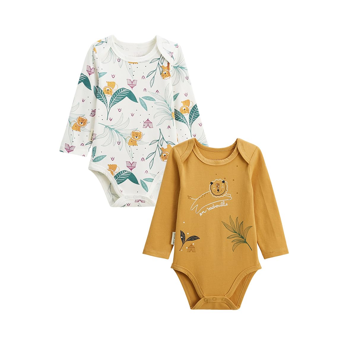 Petit Béguin - Lot de 2 Bodies bébé Manches Longues Charly