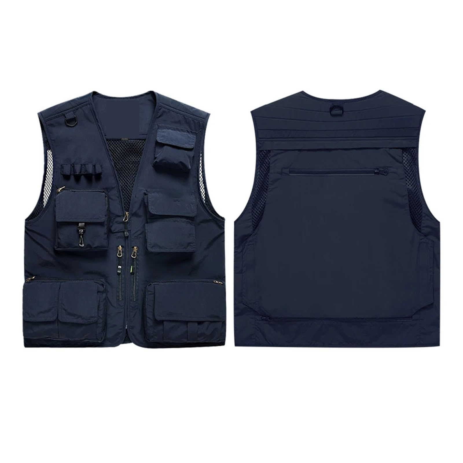 1 chaleco de seguridad de alta visibilidad con múltiples bolsillos, chaqueta de trabajo reflectante for emergencias, voluntarios, construcción y trabajo al aire libre(Type 2-Navy Blue,S)