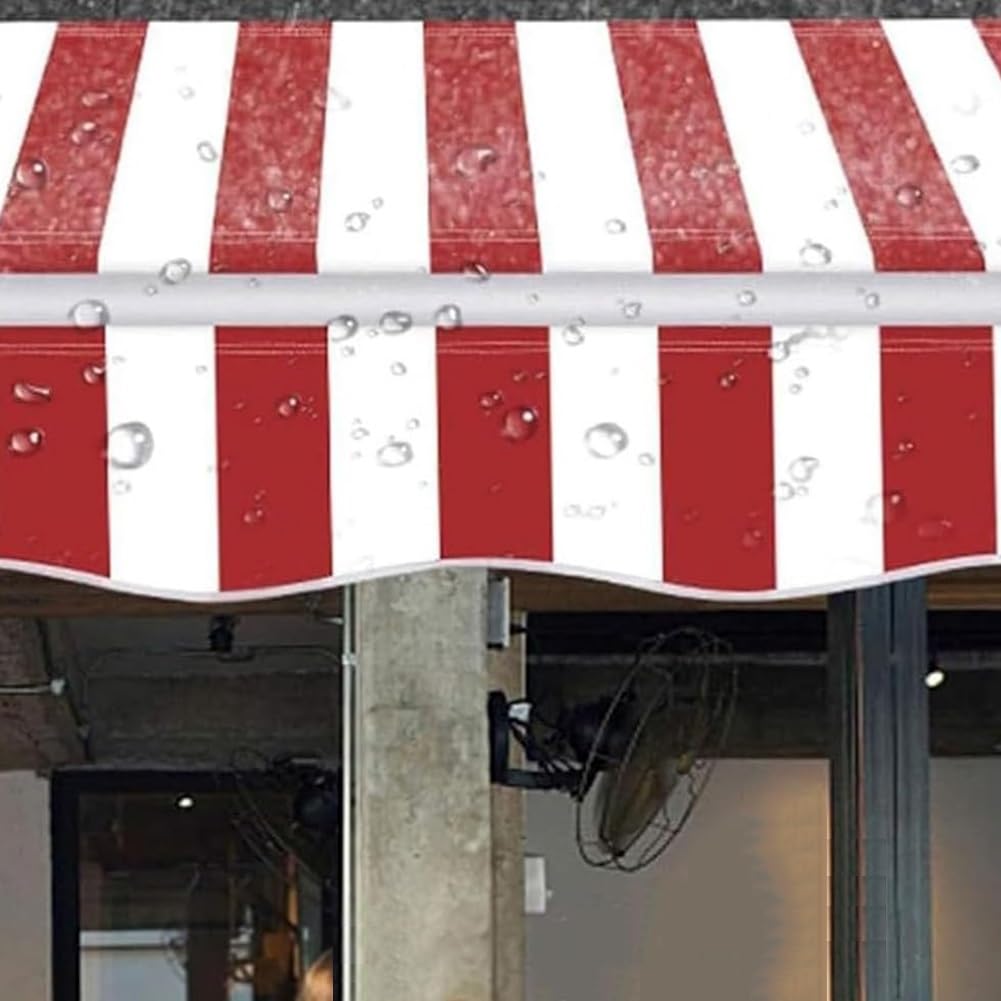 Odporna na promieniowanie UV zapasowa tkanina markizy, poliester, do patio, tarasu i ogrodu, łatwa instalacja i konserwacja (5 x 2,0 m)
