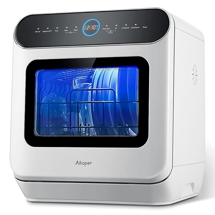 Buy Countertop Dishwasher, Aikoper Portable Compact Dishwasher with 6L