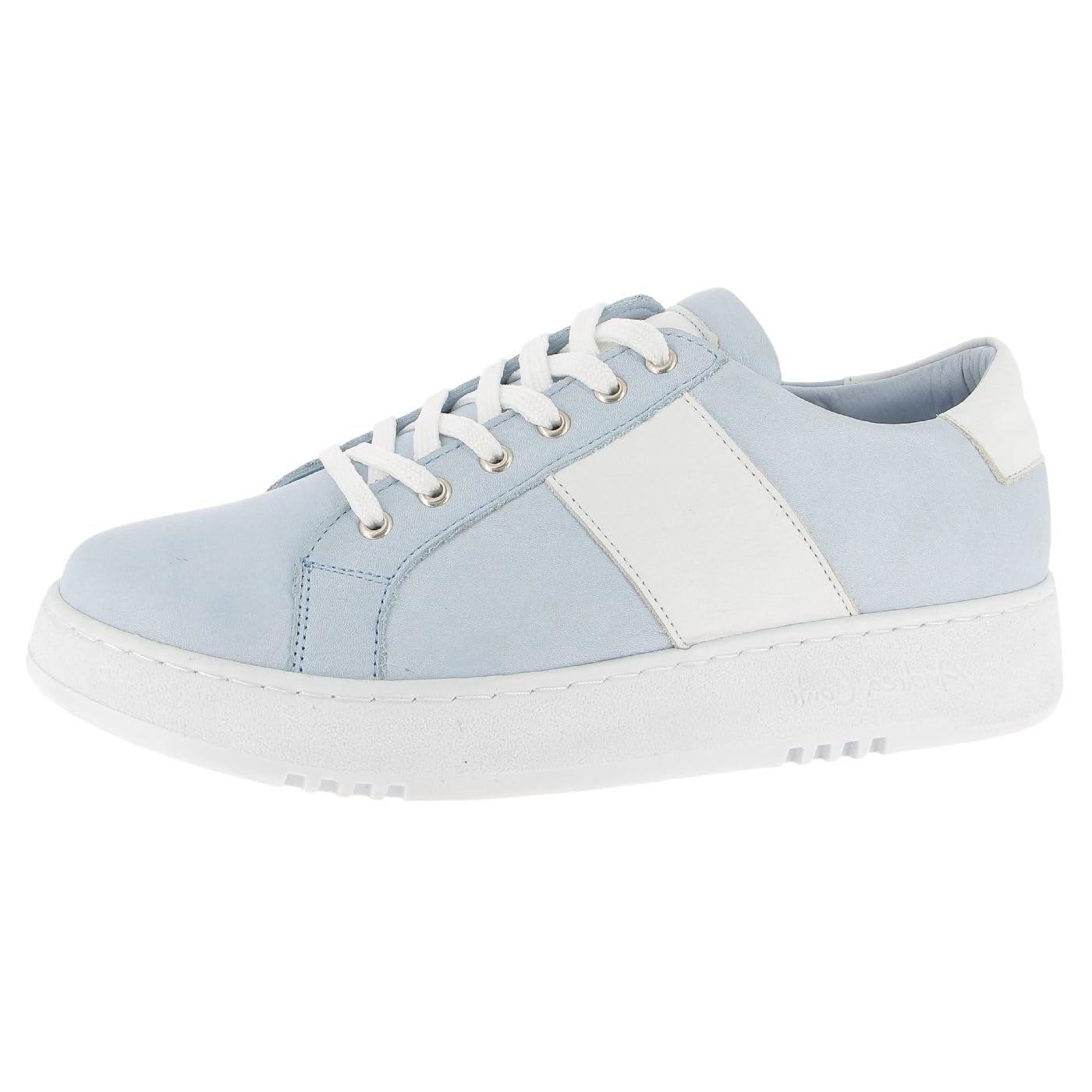 Andrea Conti Women's Low Top Trainers, Pastel Blue, White, 9 UK
