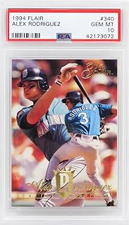 Alex Rodriguez (Seattle Mariners) 1994 Flair Baseball #340 RC Rookie Card - PSA 10 GEM MINT (New Label)