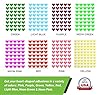 Royal Green 3/4 inch Love Hearts Sticker Envelope Seals for Party Favors, Arts and Crafts Embellishments for Parties in Green 19mm (1.9cm) - 1000 Pack #3