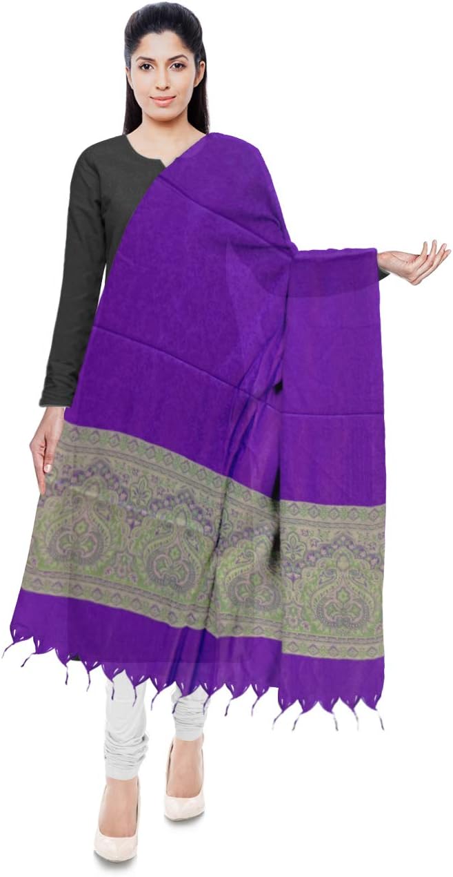 daksh cloth house Women's Stole (Blue)