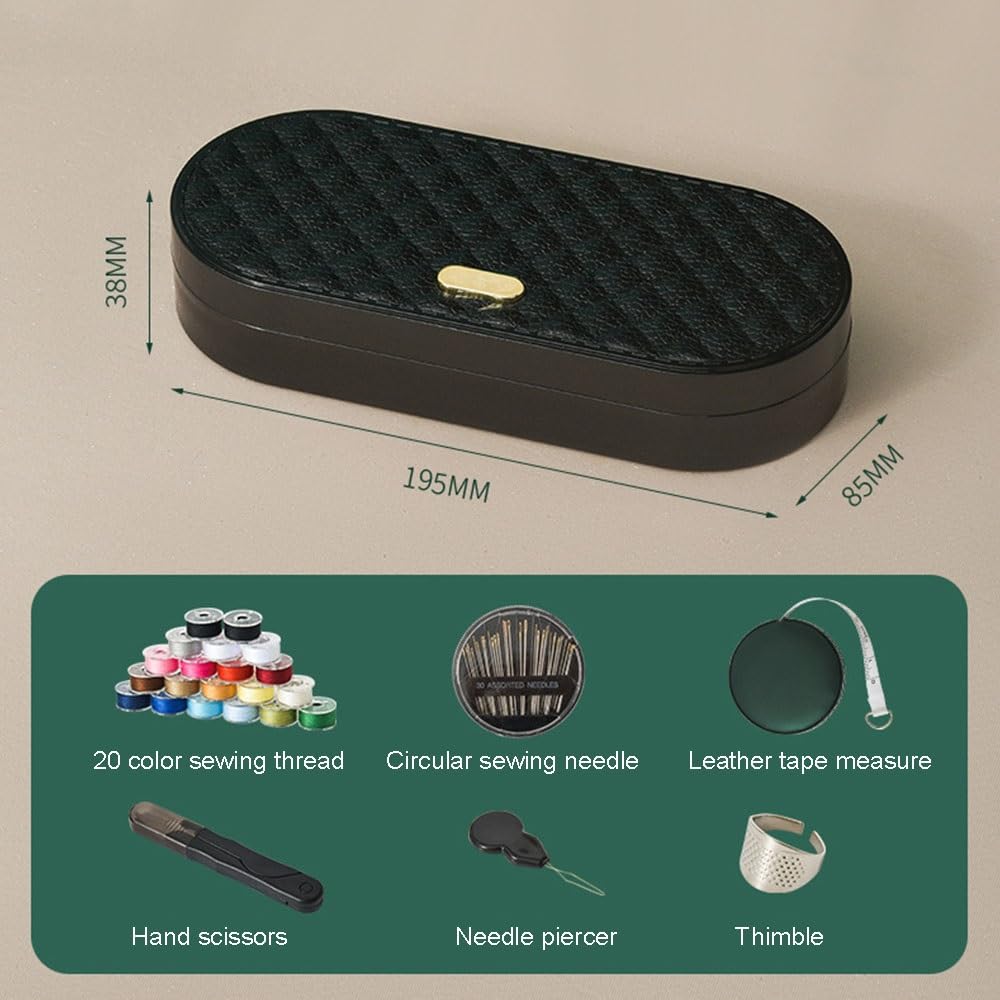 Kit de Costura portátil para Viaje, práctico y Multifuncional, para el hogar, con Agujas, Hilos y Tijeras, Herramienta para Manualidades.