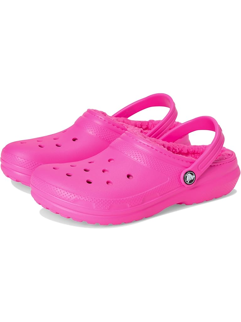 Pink Crocs Classic Lined Clog (Little Kid/Big Kid)