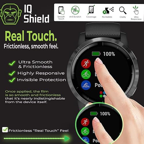 Miniatura 8 de IQShield Paquete de 6 protectores de pantalla para Garmin Vivoactive 4 (1.732 pulgadas) LiquidSkin fácil de instalar, ultra fino, resistente a las
