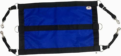 Majestic Ally 1200D 29"x19" - Protector de caballo con correas de longitud reemplazables y ajustables y accesorios reemplazables (azul rey negro)