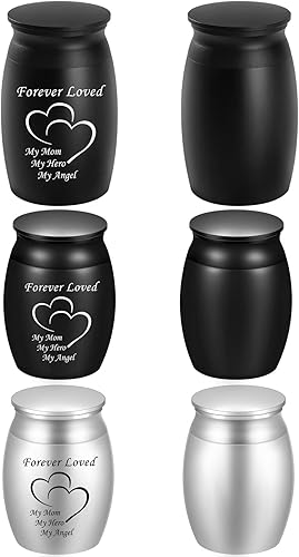 Urna personalizada para cenizas humanas, pequeñas y hermosas urnas de cremación de corazón para mamá, mini urna de recuerdo pacífico para funeral,