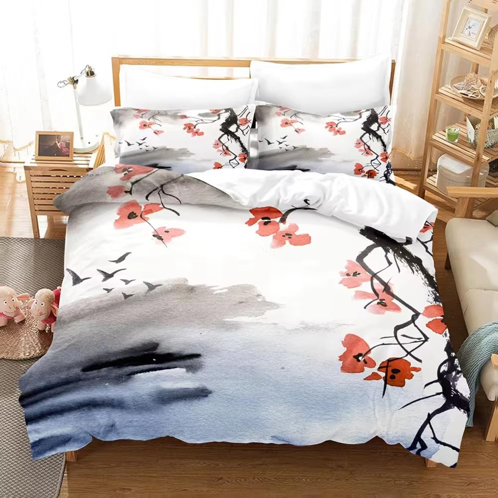 Parure de lit haut de gamme encre chinoise housse de couette imprimée 240x260
