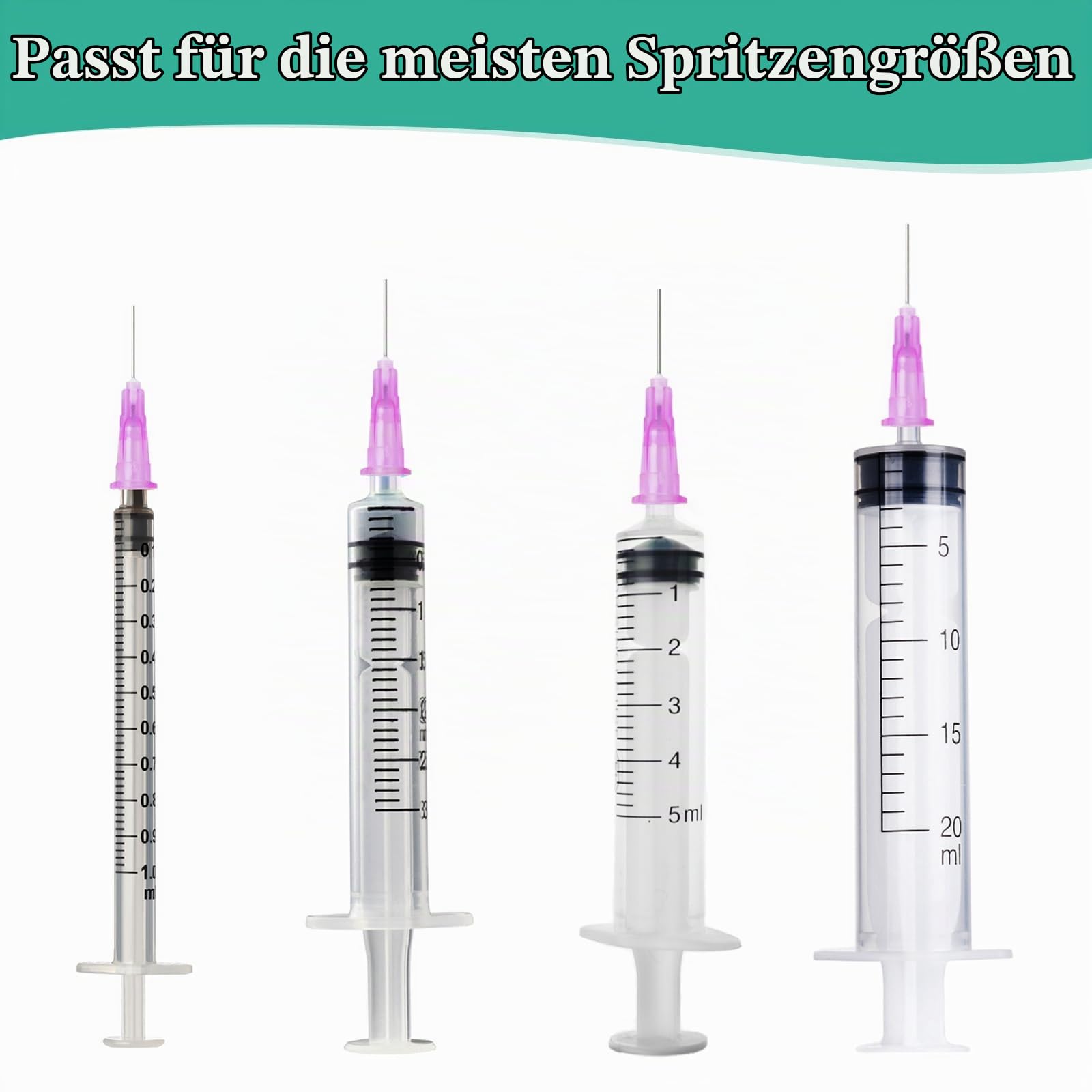 100 Stuks Doseernaalden 24G (0,55 X 25 Mm) – Roestvrij Staal, Met Siliconen Dop, Individueel Verpakt, Voor Lijm, Inkt En Vloeistoffen