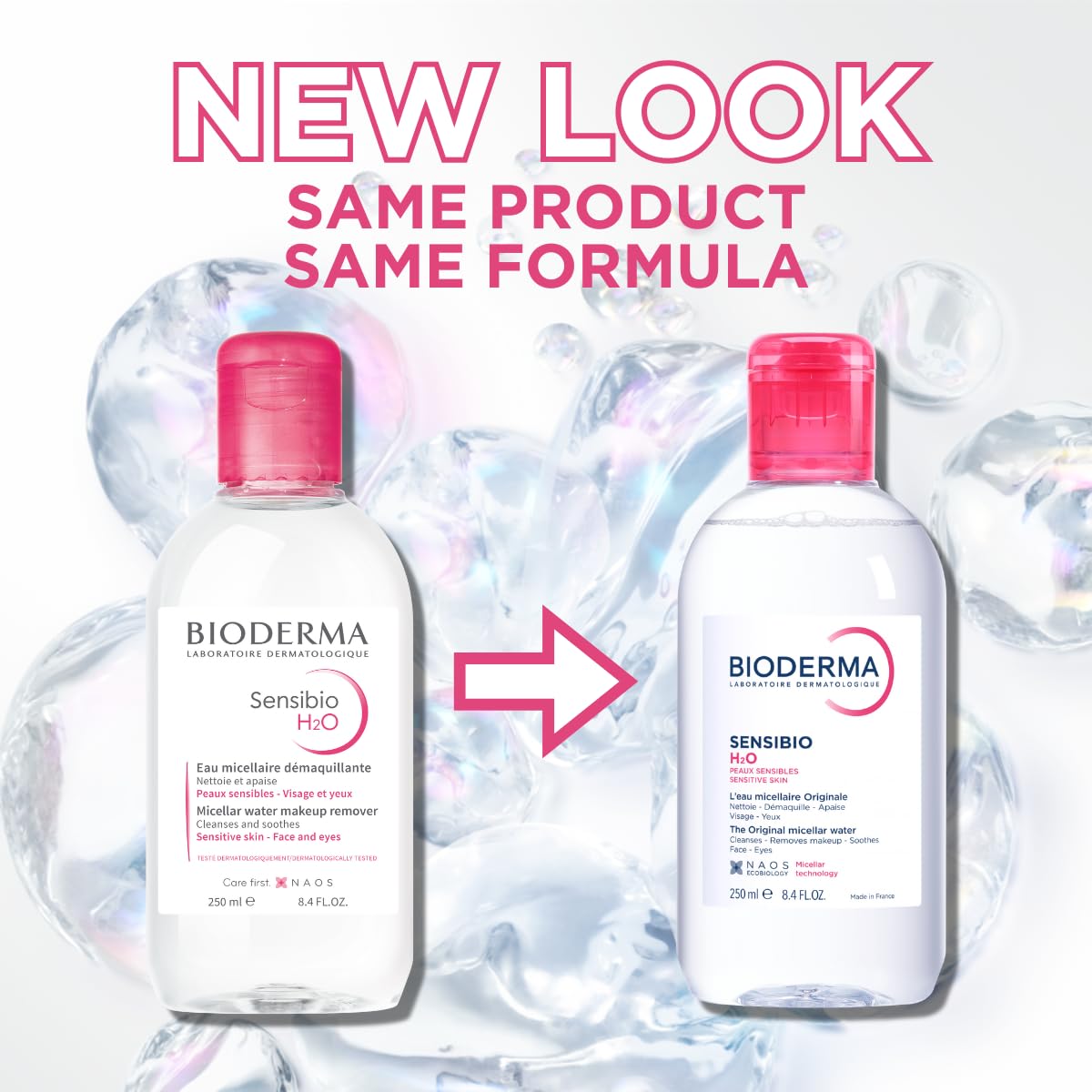 Bioderma - Sensibio - H2O Micellar Water - Makeup Remover Cleanser - Face Cleanser for Sensitive Skin - Image 2