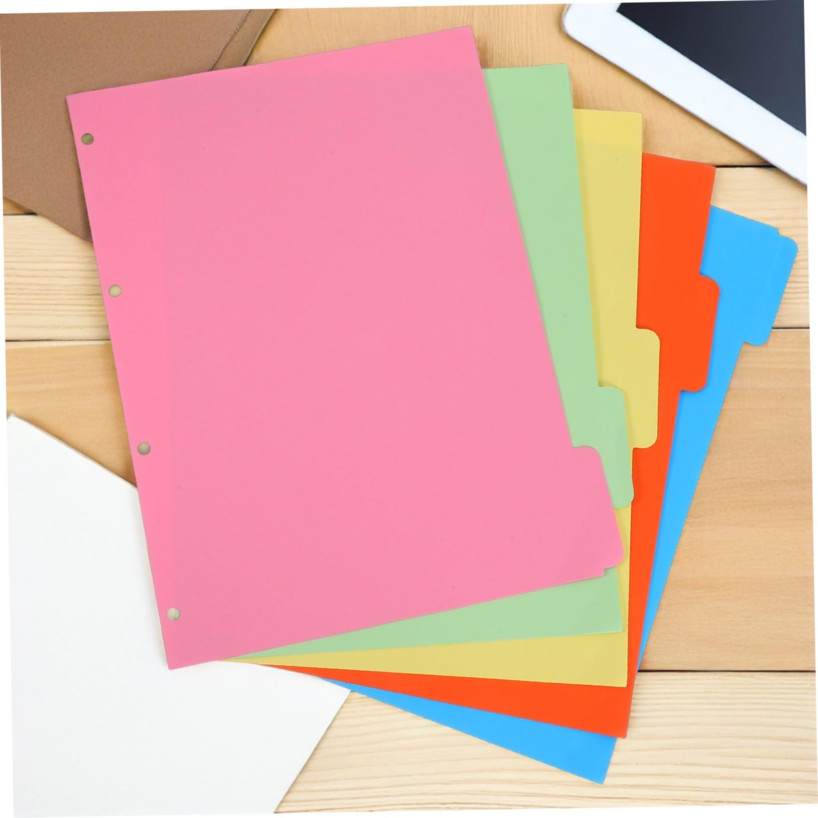 Binder Index Dividers 10 Set, Carta, Pagine Colorate per Quaderno