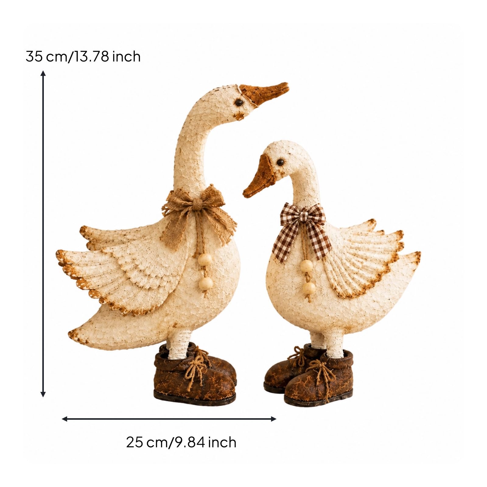 predolo 2 Piezas Figura Animal Granja con Relieve Adorno Rústico Animal Estético Figura Resina con Textura para Entrada,