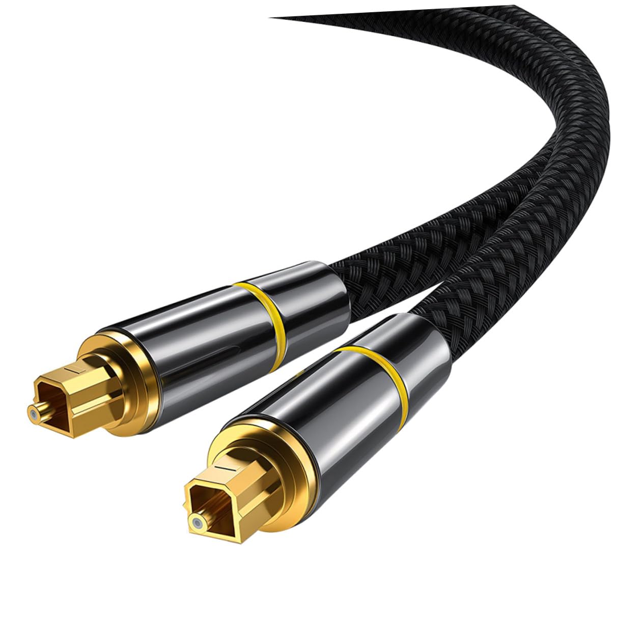 Cavo Audio Ottico Flessibile con Connettori Resistenti per Tv e Sound Bar Trasmissione Segnale Digitale Chiara e Stabile Plug And Play Rivestimento Protettivo Antiusura