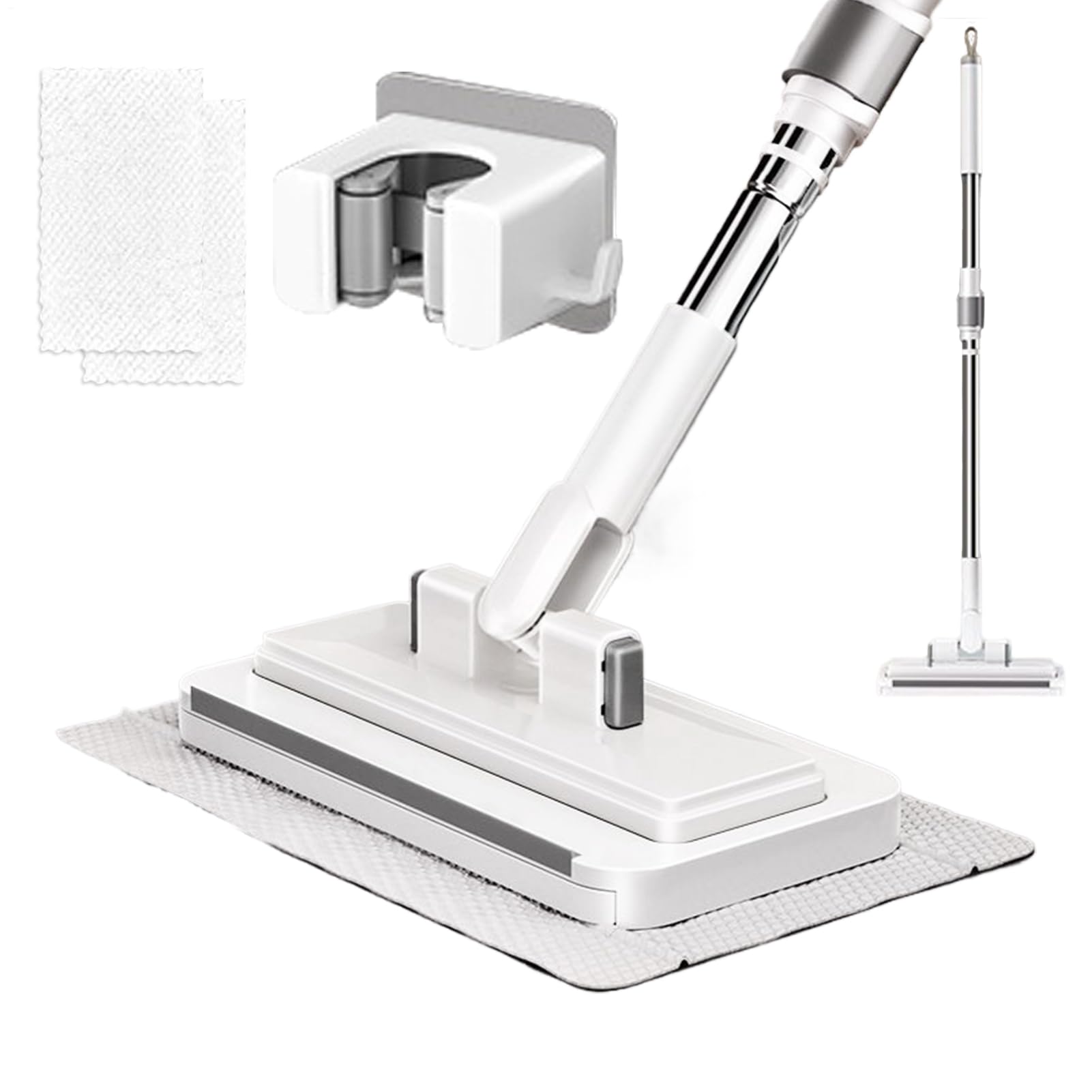 Mini fregona con clip de sujeción para limpieza en seco y húmedo en suelos y azulejos