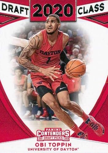 2020-21 Panini Contenders Draft Picks Draft Class #8 Obi Toppin Dayton Flyers RC Rookie Basketball Trading Card