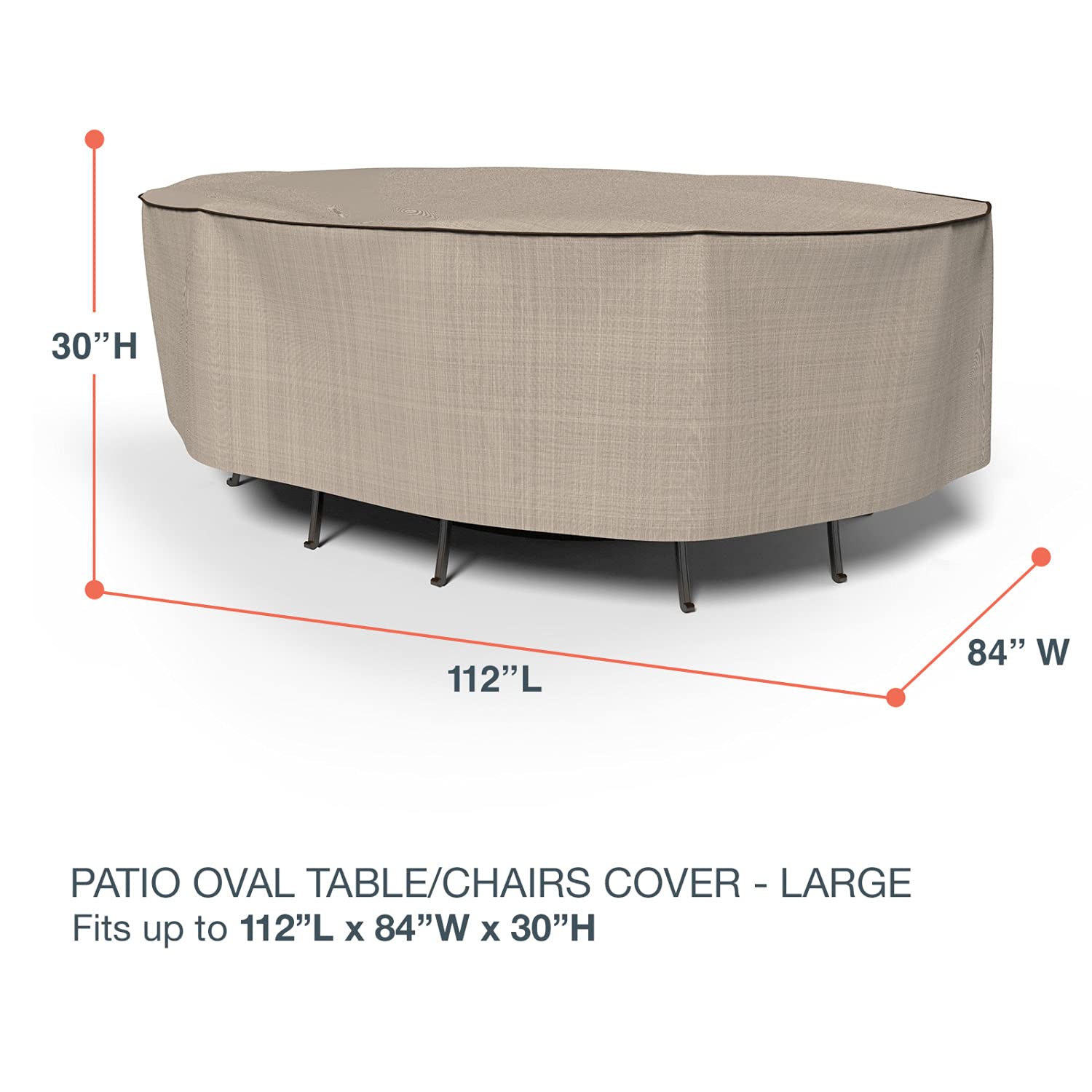 StormBlock™ Singature Oval Table and Chairs Combo Cover, Large - Black Ivory, P5A13PMNW2