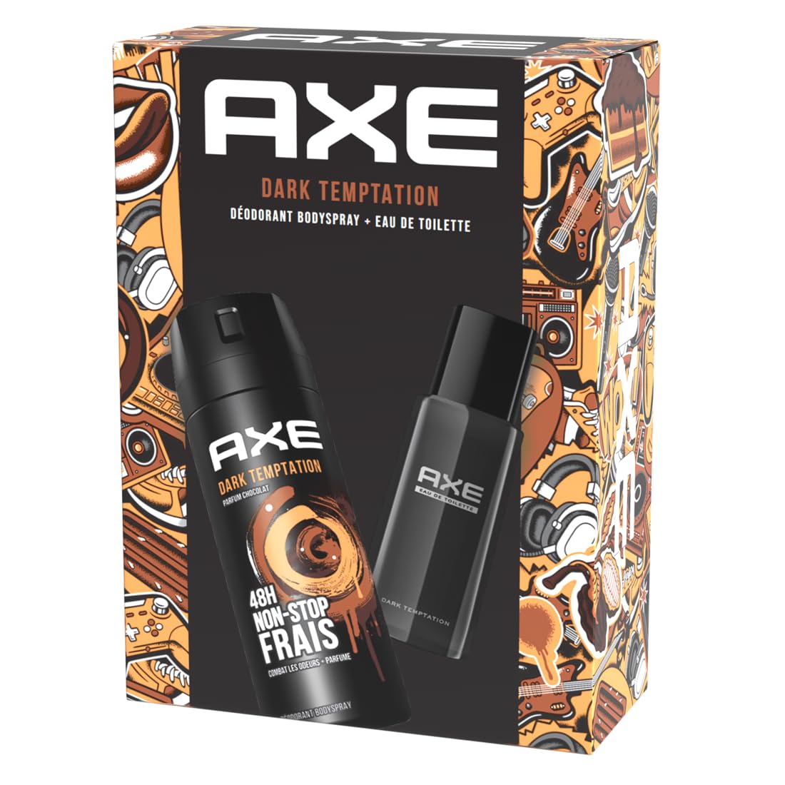 Axe Zestaw męski Dezodorant Woda toaletowa Dark Temptation x1