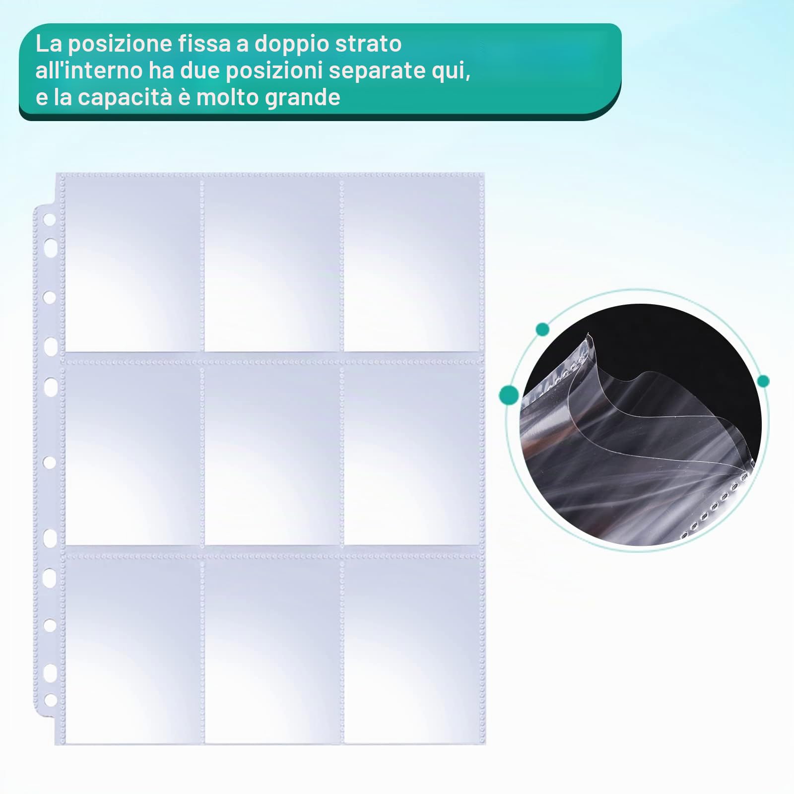 Oderra 576 Raccoglitore Carte Pokémon - 32 Pagine Buste Carte Pokemon, Tasche su Entrambi i Lati, da Gioco Collezionabili, Abum