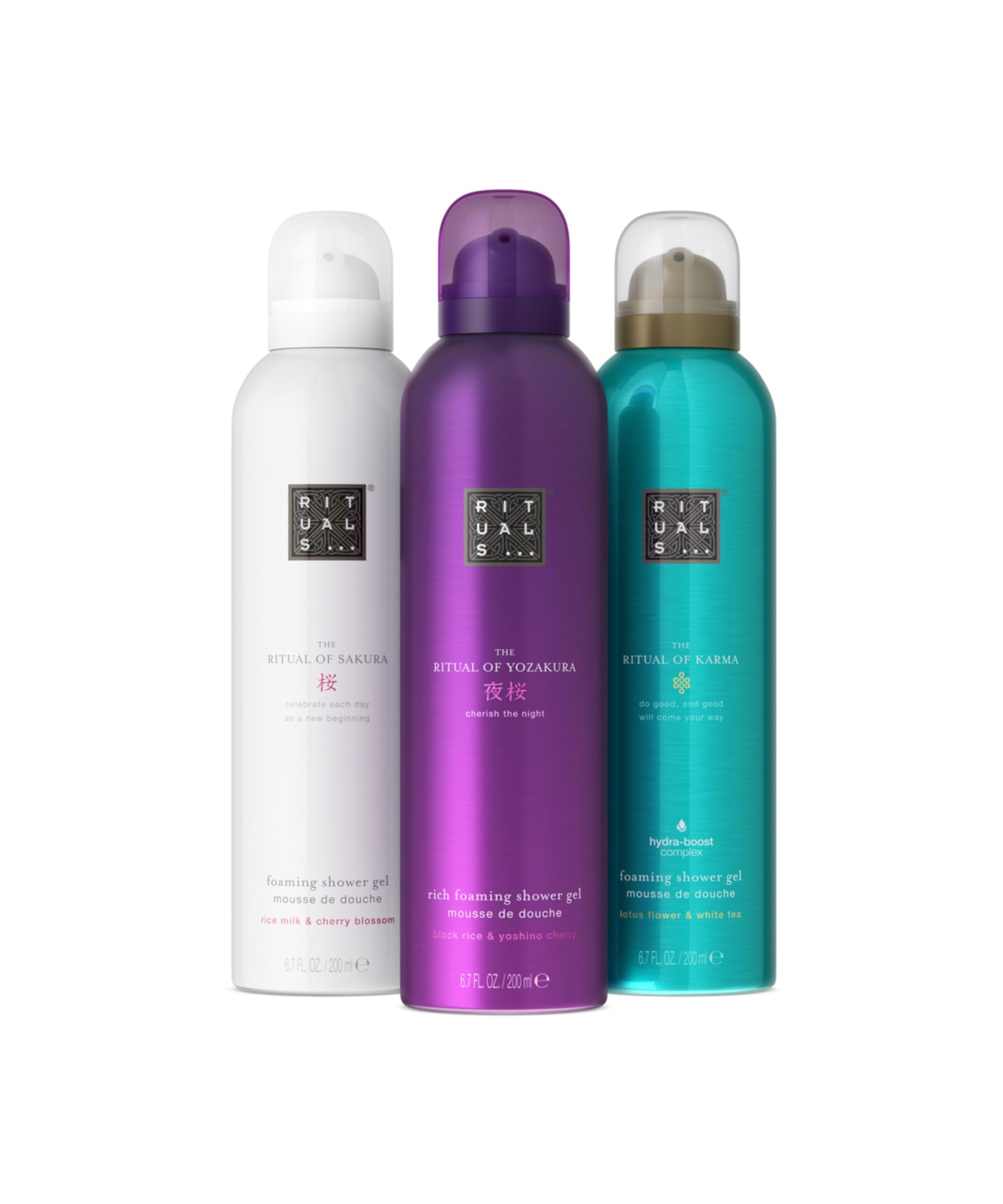 RITUALS Duschschaum Geschenkset – Luxuriöses Pflegeset The Ritual of Sakura, Karma und Yozakura - 3x200ml