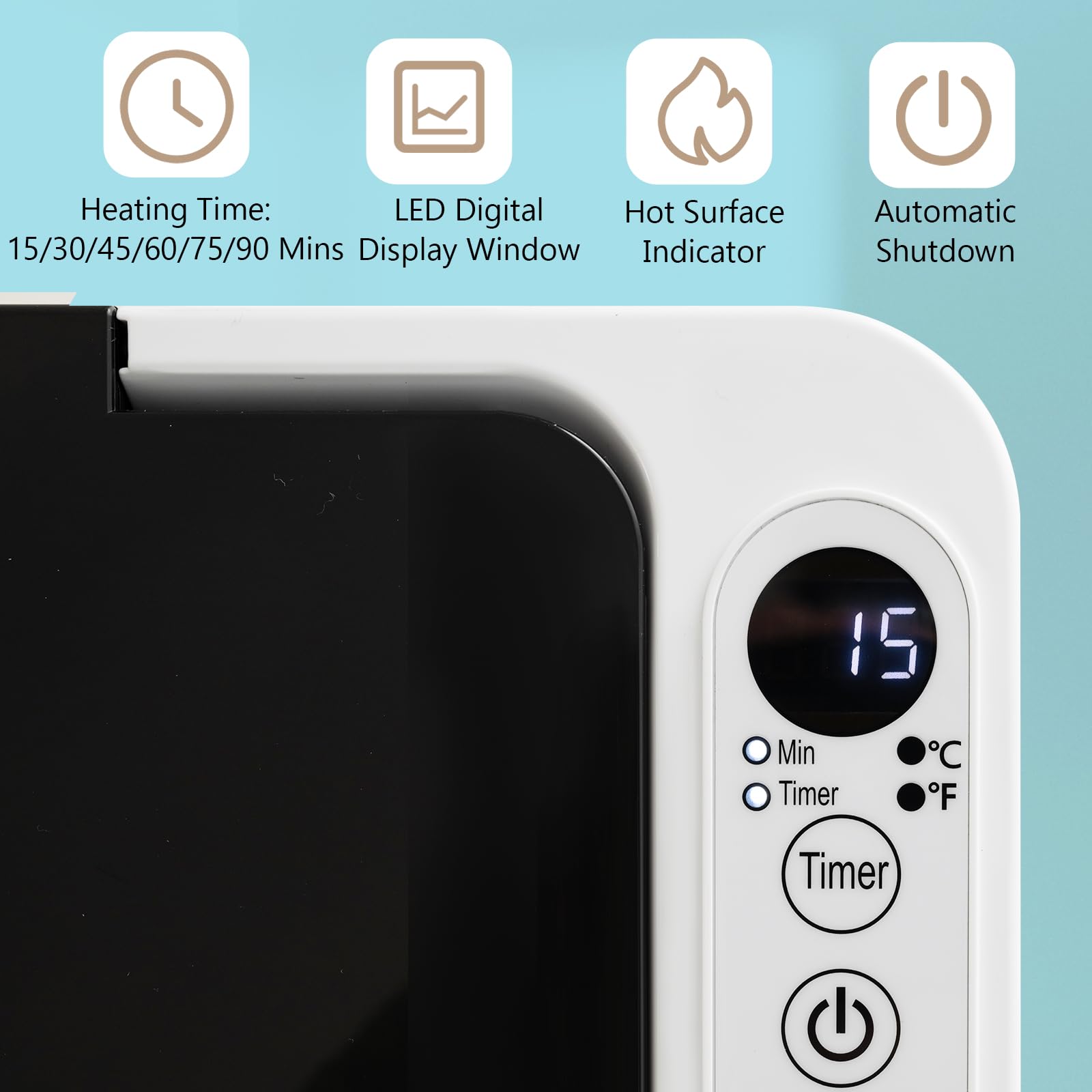 LIFEZEAL 23 L Calentador de Toallas con Apagado Automático, Cubo para Toallas Calientes con Temporizador de 6 Niveles y Pantalla LED, 32 x 28 x 44 cm, para Belleza, SPA