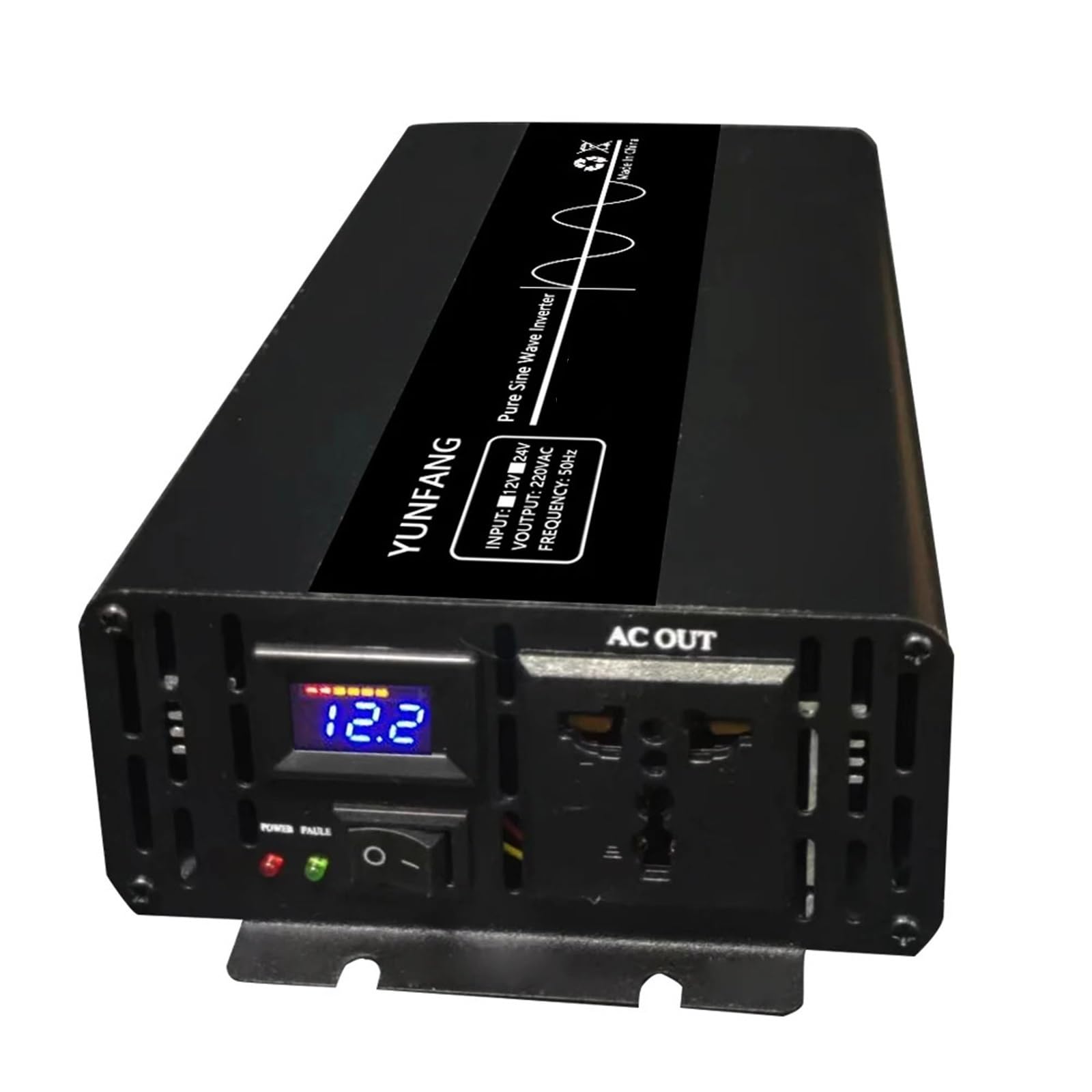 Inversor de Onda sinusoidal Pura 8000W Banco energía portátil Convertidor Solar CC 12 V 24 a CA for automóvil(3500W,12V)