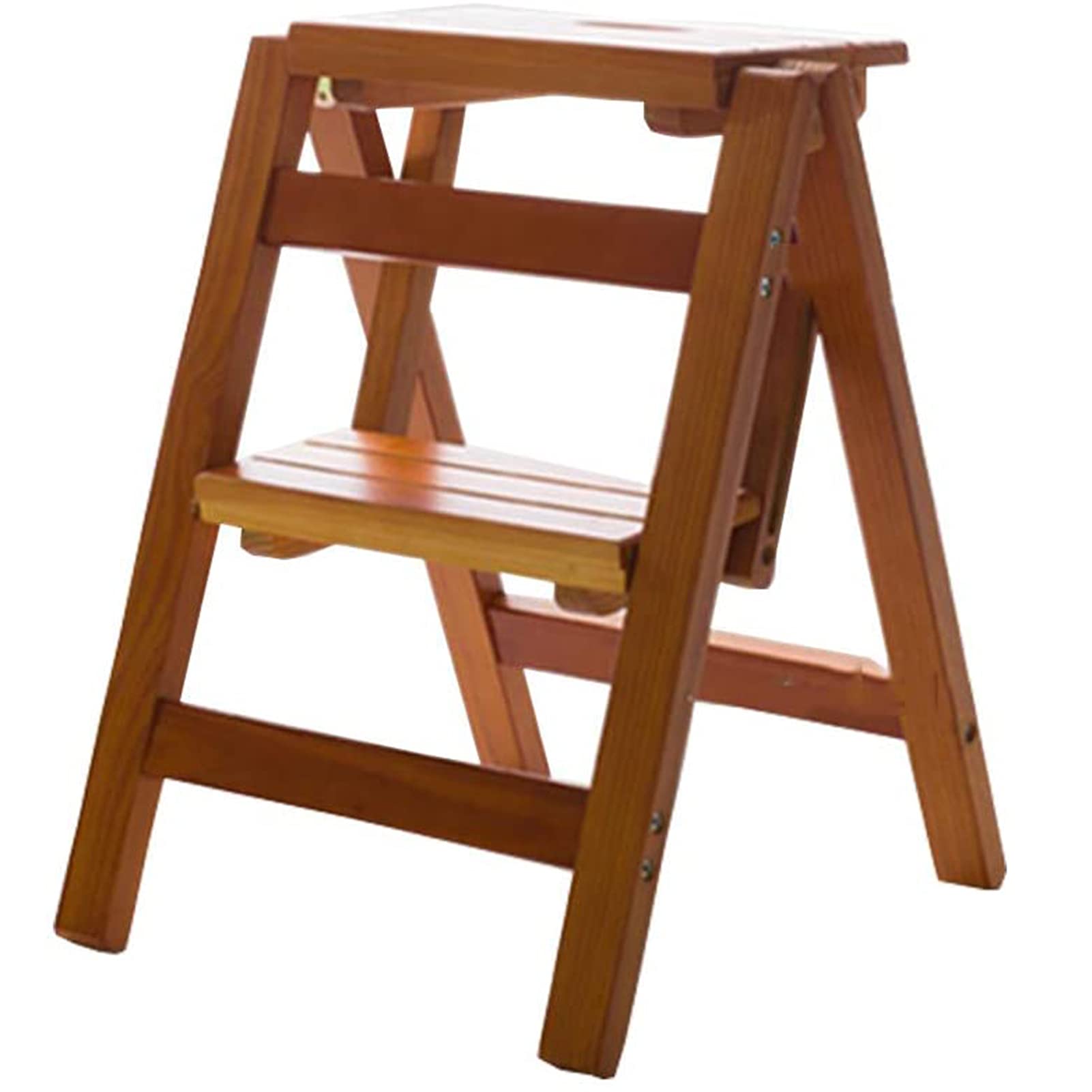 Escalera portátil plegable LUNEZY para alcanzar estantes altos sin esfuerzo