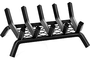 INNO STAGE Fireplace Grate with Blower, 17 Inch Fireplace Log Grate and...