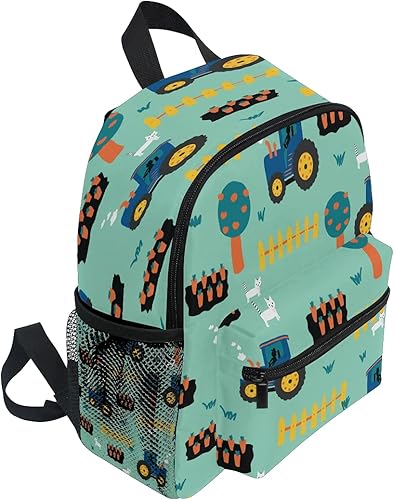 Miniatura 2 de Tractors - Mochila sin costuras para niños pequeños, mochila escolar para niños y niñas, bolsa preescolar para jardín de infantes, Tractores ,