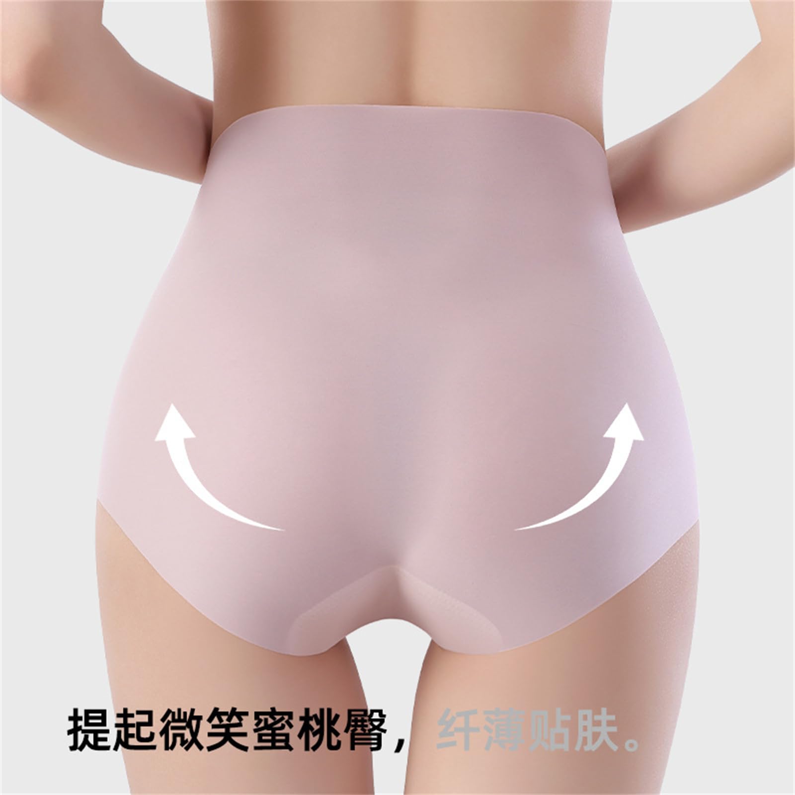 Mutandine A Vita Alta Donna in Biancheria Intima di Controllo Addominale Ad Alta Vita da 3 Pacchetti per Le Donne Slip di Seta di Seta di Seta Estiva di Seta di Seta Estiva-Un-XXL 65-80Kg