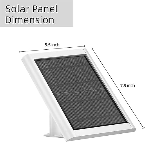 Miniatura 5 de Panel solar de 3 W para cámara Ring Stick Up y batería de cámara de foco, cargador de panel solar blanco de 5 V compatible con anillo de seguridad