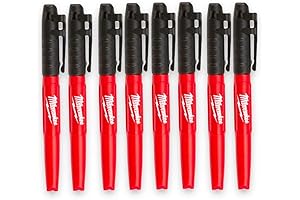 Milwaukee Inkzall 8-Pack Fine Point Black Permanent Markers