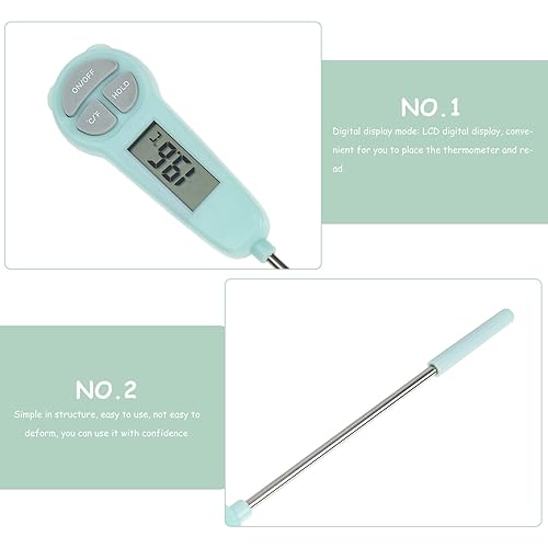 Miniatura 9 de Electronic Cooking Thermometer for Frying Instant Read Electronic Probe with Green Display Range Auto-Off Food-Safe Design for Kitchen