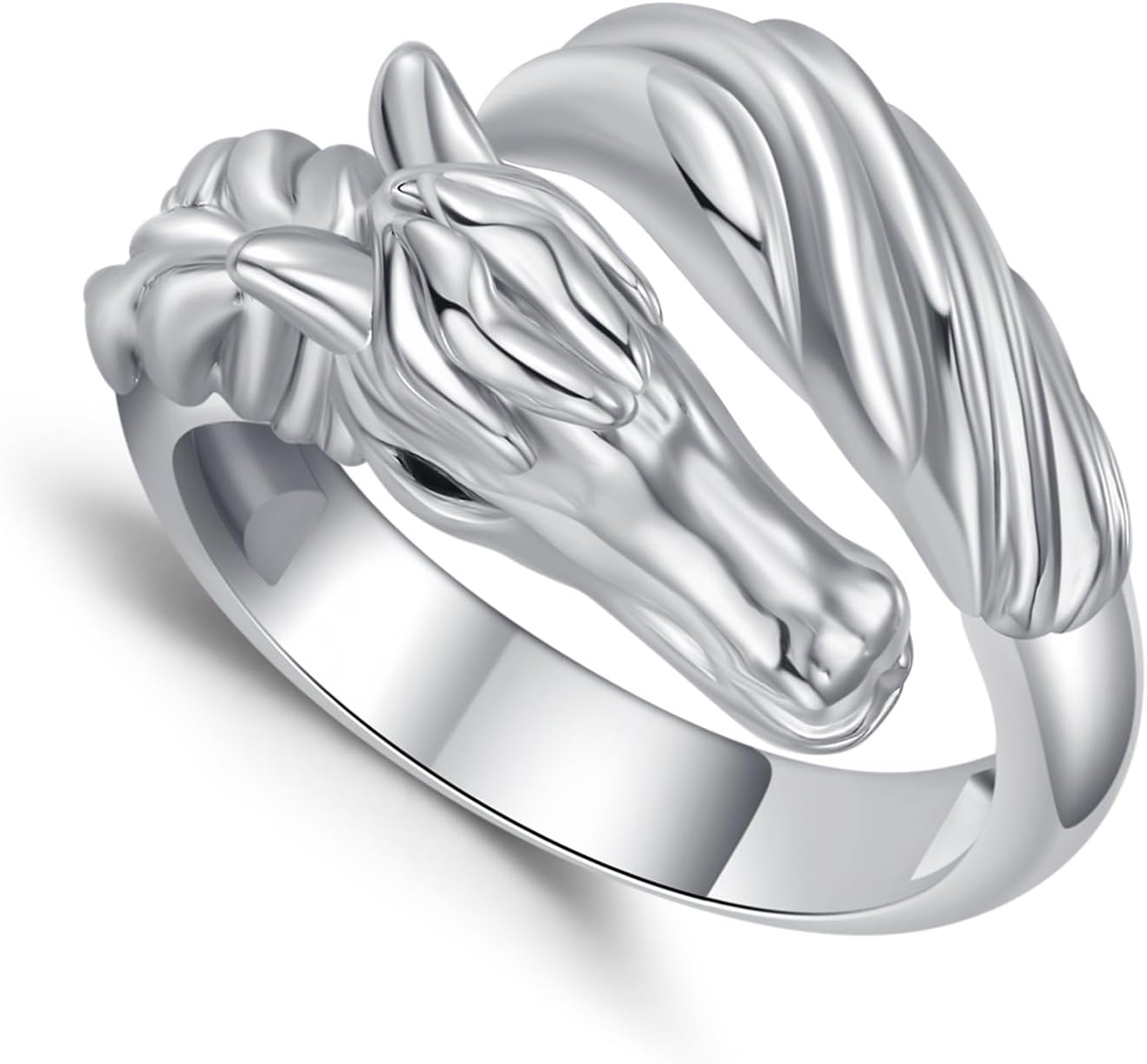 Signet Ring for Men Compass/Dragon/Snake/Feather Ring Adjustable Thumb Rings Jewellery Gift for Men, Women with Gift Box