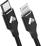 iPhone Charger 6FT [Apple MFi Certified] USB C to Lightning Cable Fast Charging Nylon Braided iPhone Cord Compatible with iPhone 14/13/12/11/Pro/Max/XS/XR/X/8/7/6/SE, iPad,Black