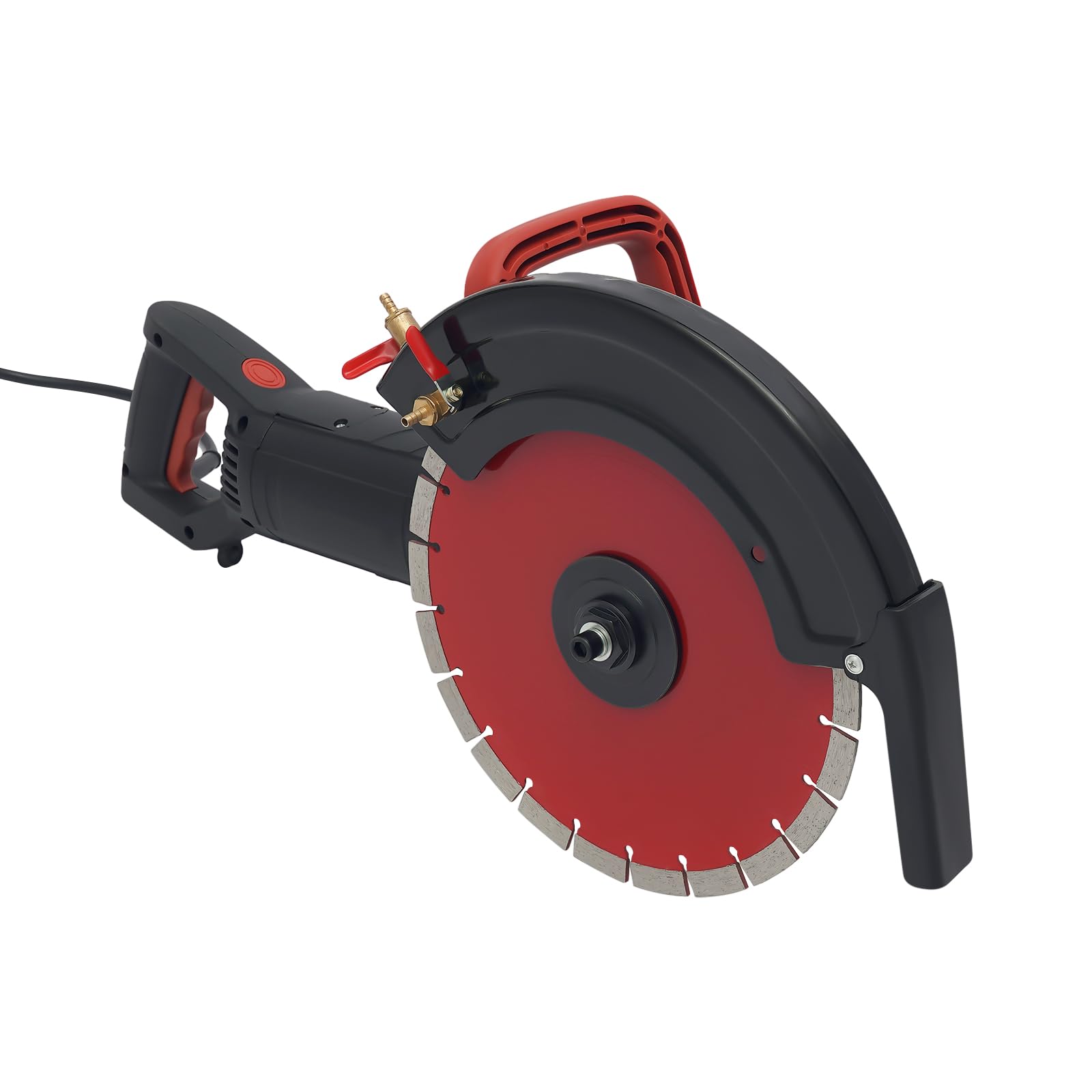 Cortador de hormigón, 3000 W, cortador de corte eléctrico, 12 pulgadas, con 2 hojas de sierra, sierra de hormigón con bomba de agua, 4300 rpm, profundidad de corte 110 mm, para hormigón, ladrillo